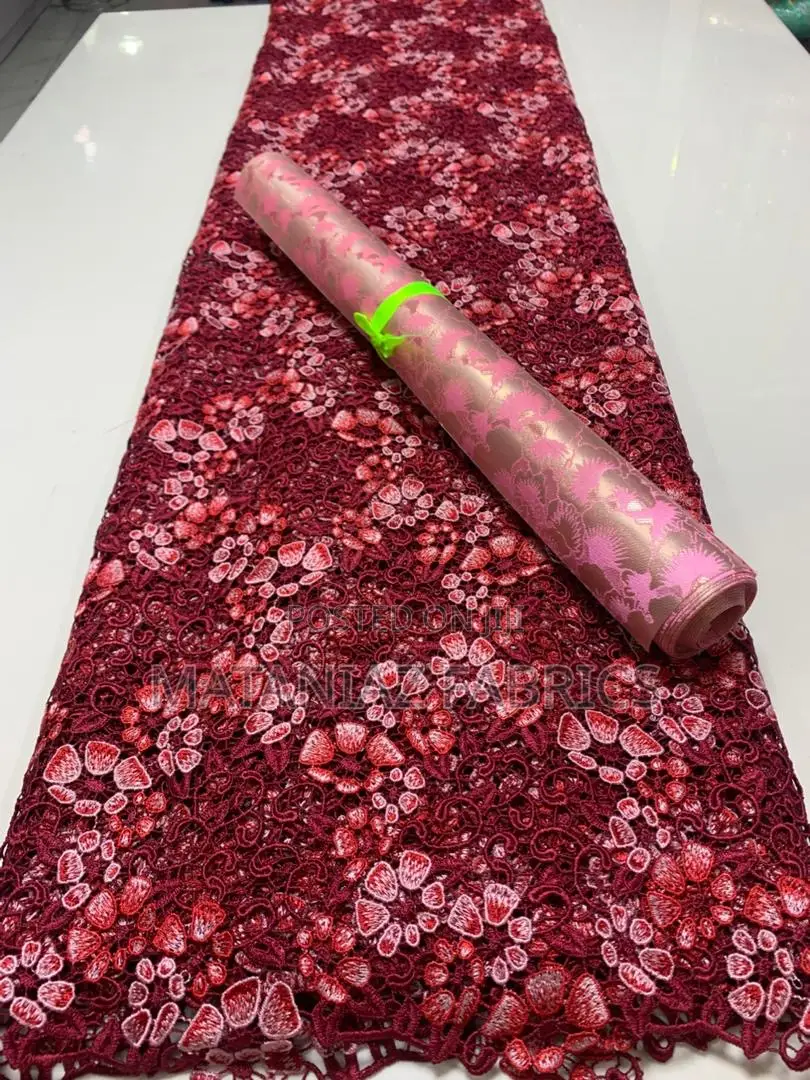 Guipure Lace Fabric |Luxury Asoebi Material| Bridal Party Wear