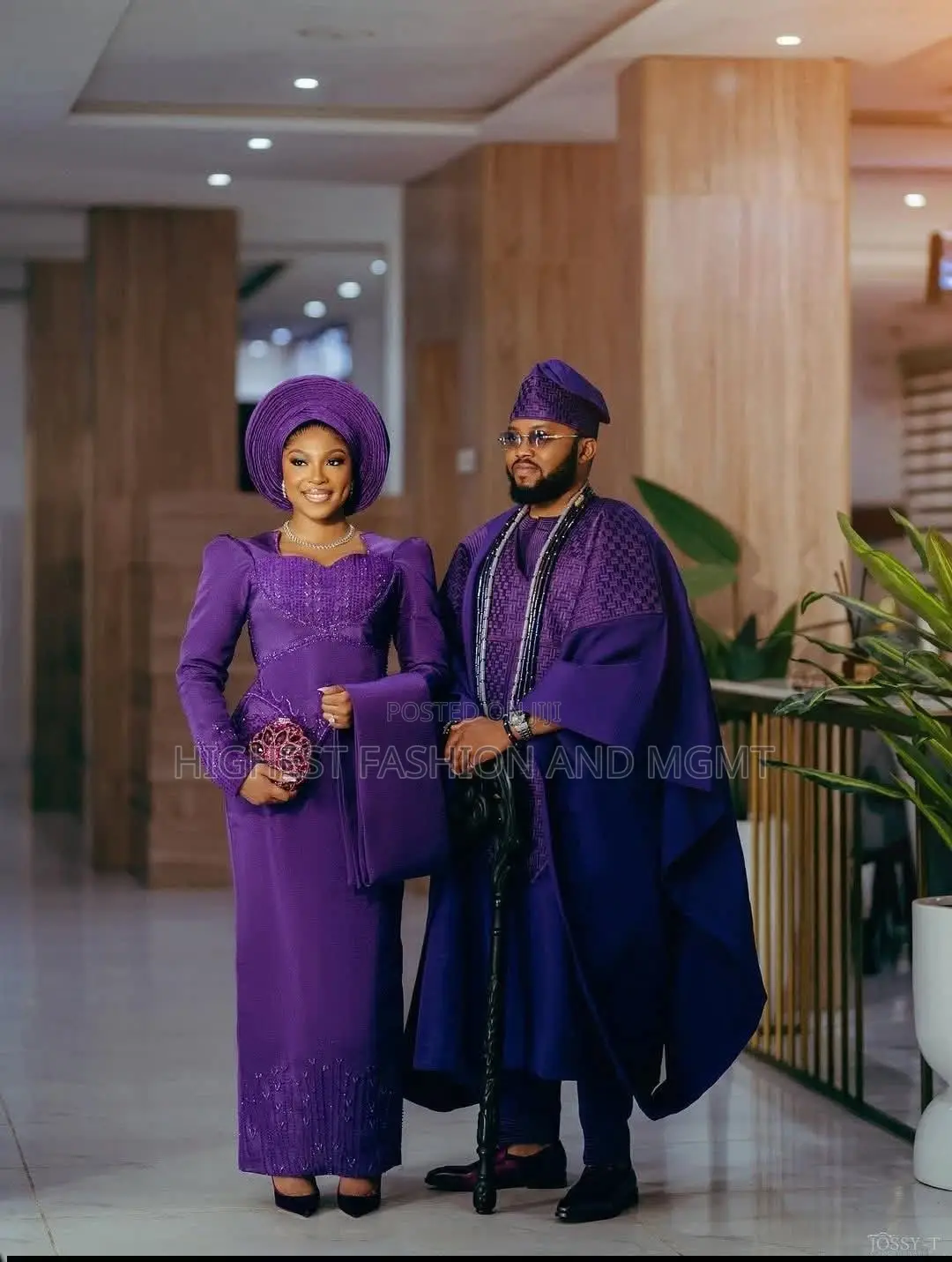 Elegant Purple Beaded Wedding Dress