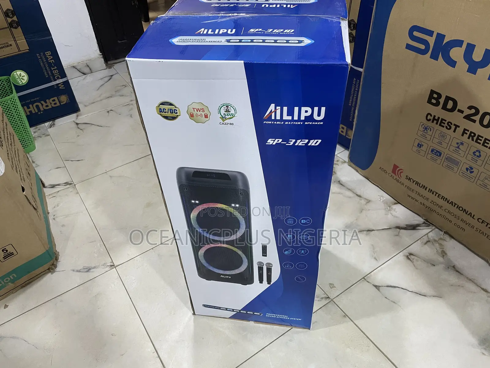 Alipu Sp-3121d Rechargeable Trolley Speaker With Led Lights
