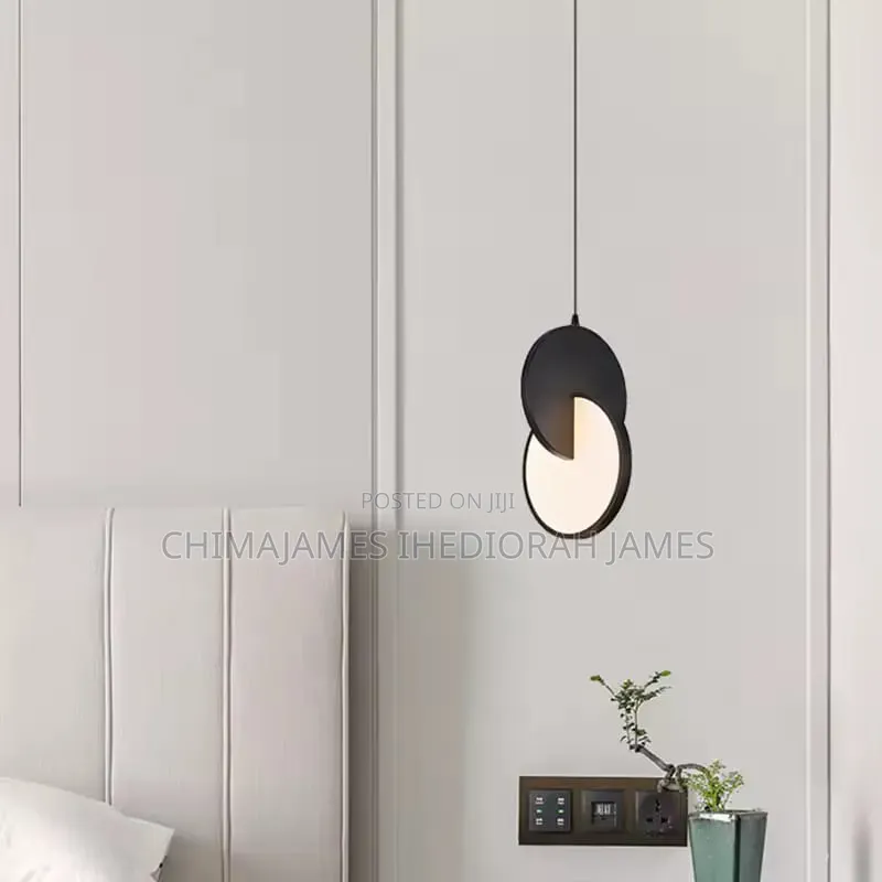 Minimalist Gold Silver Geometric Led Pendant Lamp Modern Hanging Light
