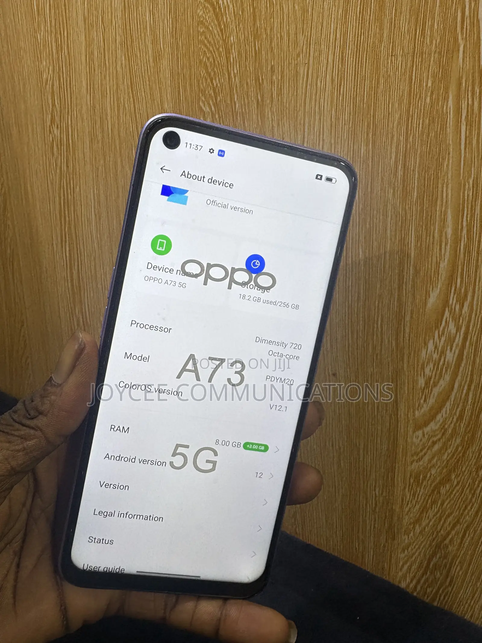 Oppo A73 5G 256 GB Purple