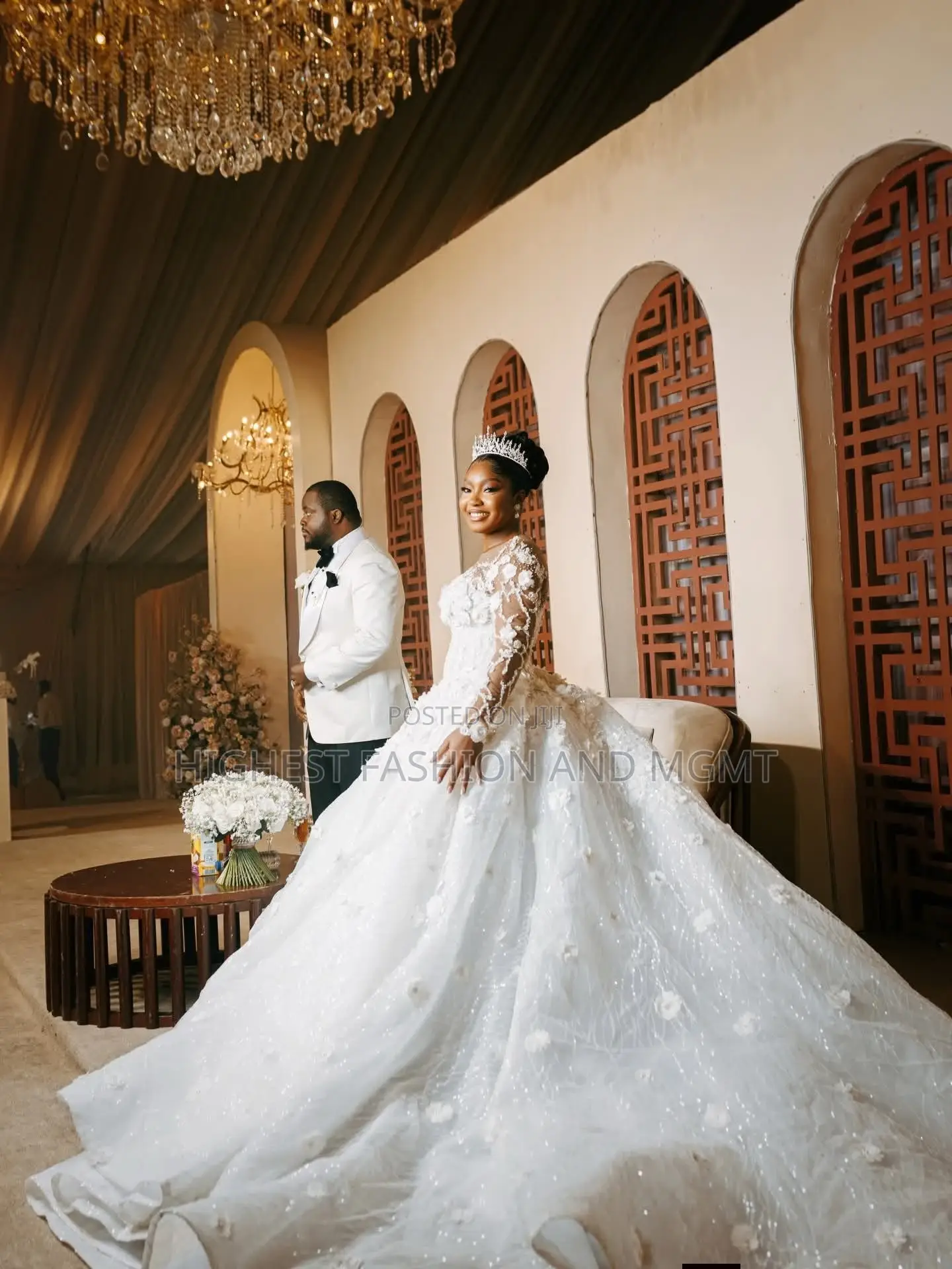 Luxury 3d Floral Bridal Ballgown