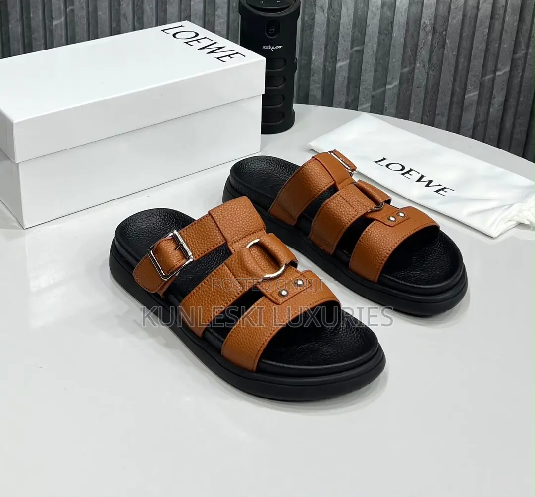Original Loewe Cover Leather Slippers
