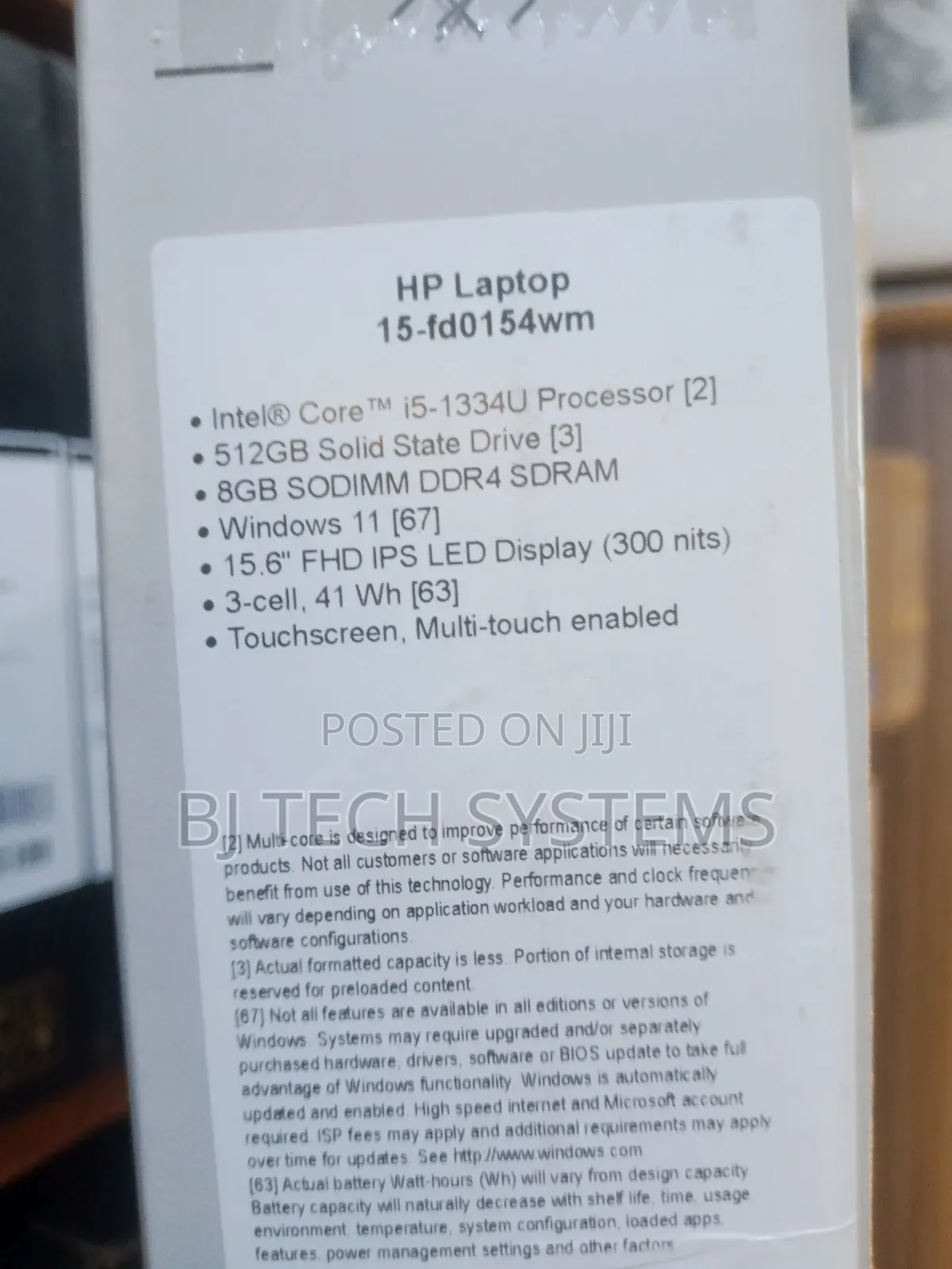 New Laptop HP 15 8GB Intel Core i5 SSD 512GB