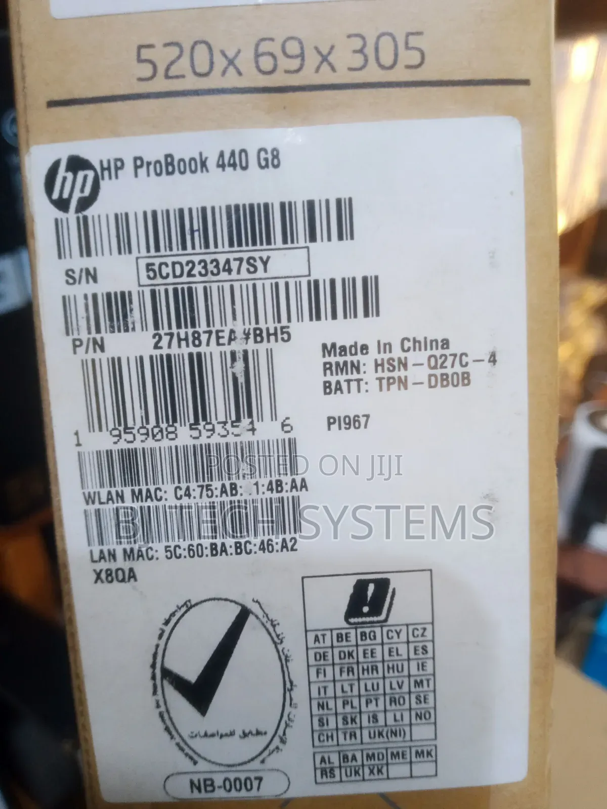 New Laptop HP ProBook 440 G8 8GB Intel Core i7 SSD 512GB