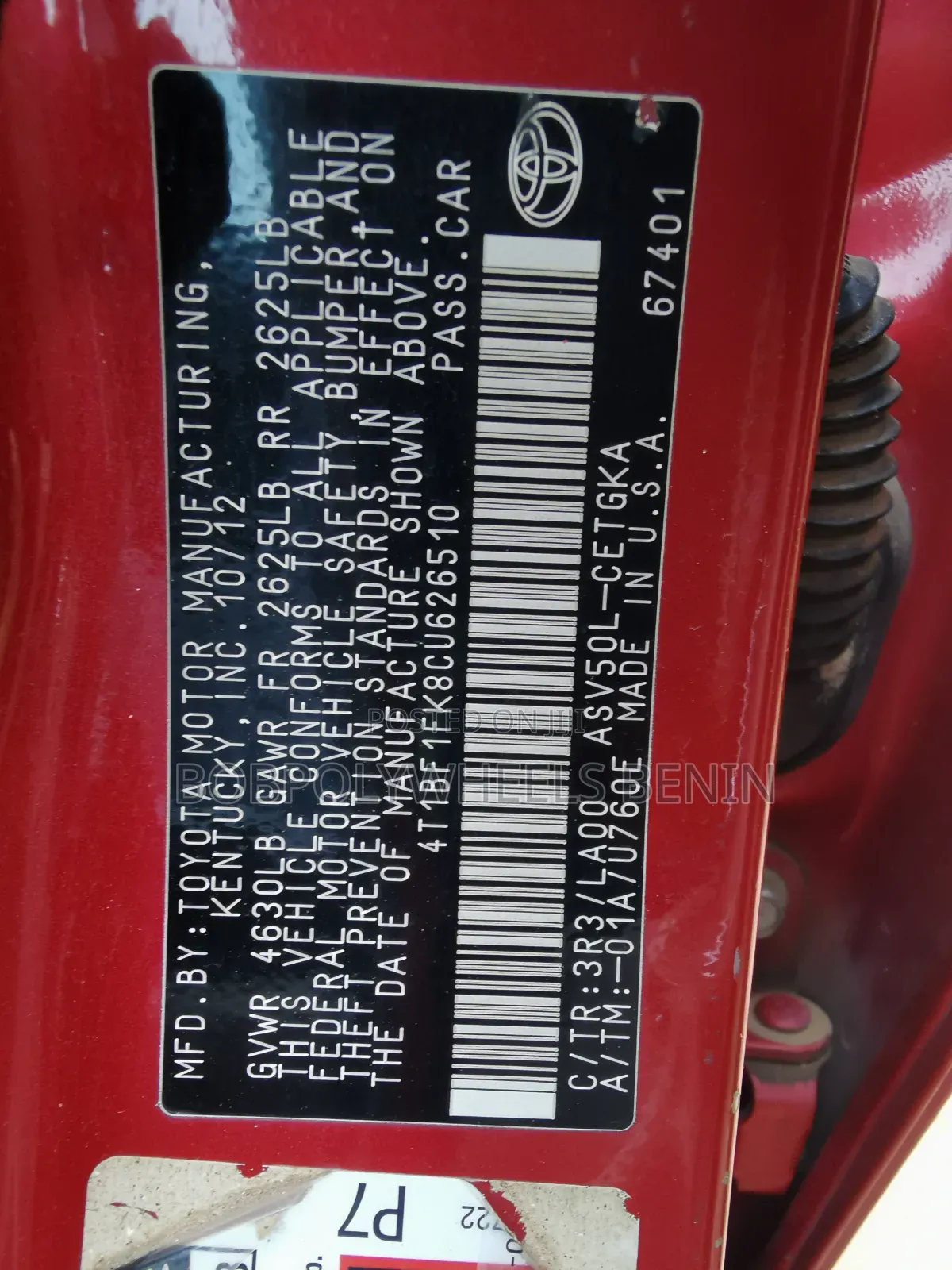 Toyota Camry XLE 4dr Sedan (2.5L 4cyl 6A) 2013 Red
