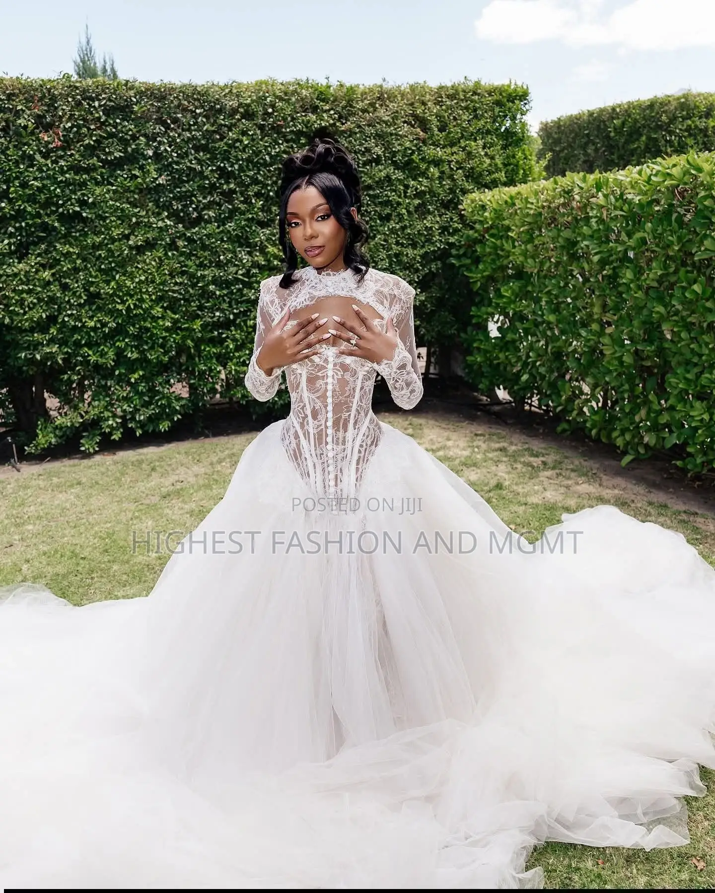Chantilly Lace Corset Bridal Ballgown.