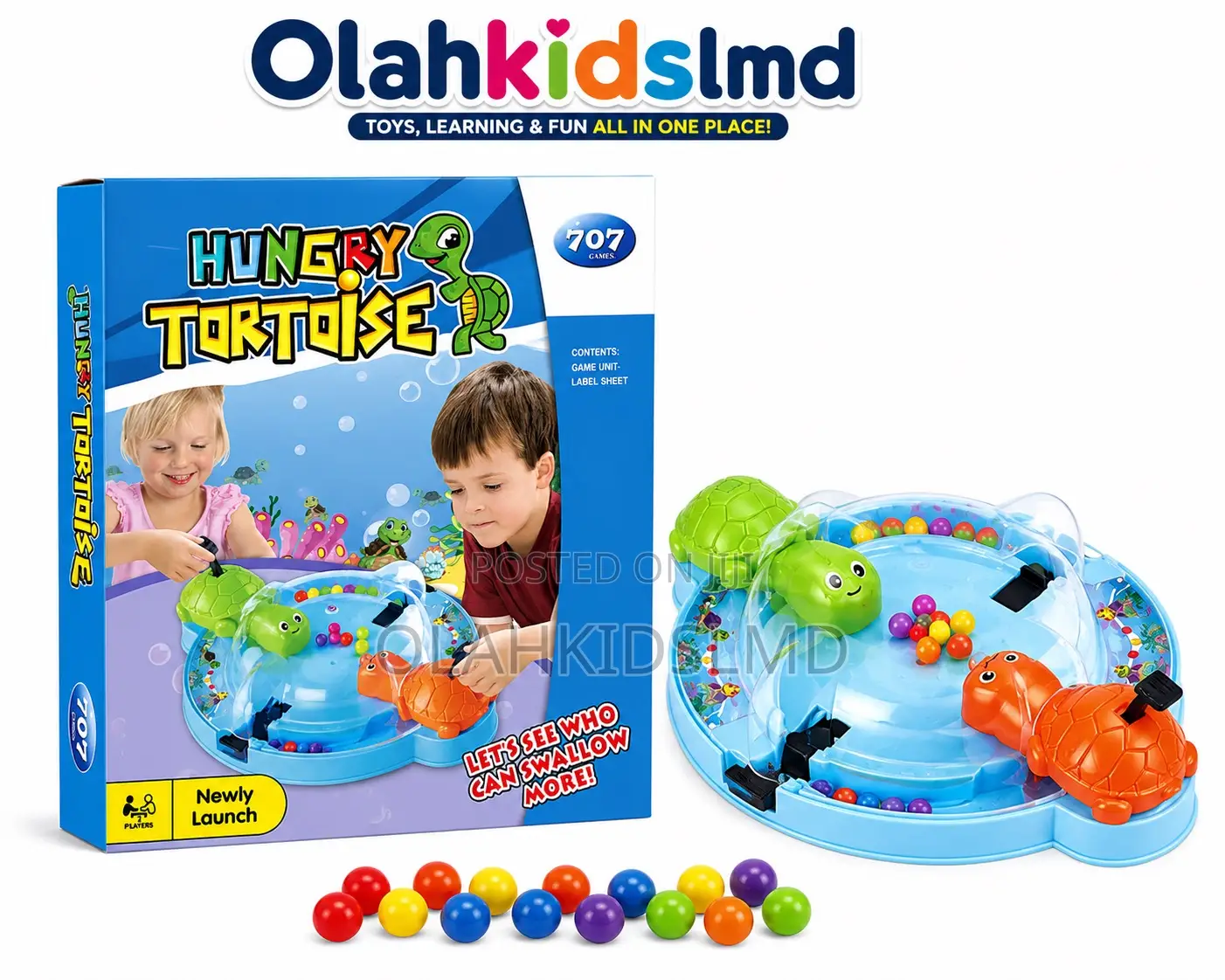 Hungry Tortoise Marble Feeding Kids Family Board Game Ages 3+
