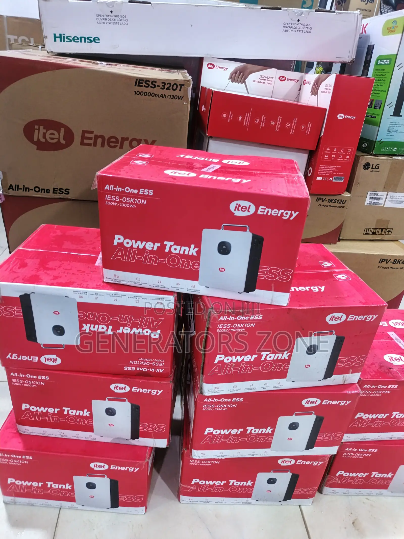 Itel 500w/1000wh Energy Power Tank Portable Power Station