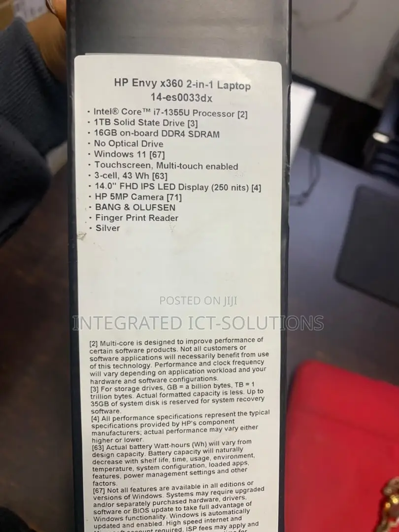 New Laptop HP Envy 14 16GB Intel Core i7 SSD 1T