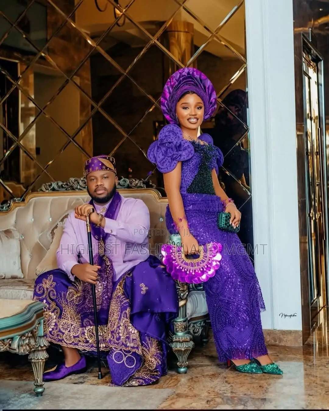 Premium Purple 3d Rose Shoulder Bridal Traditional Dress