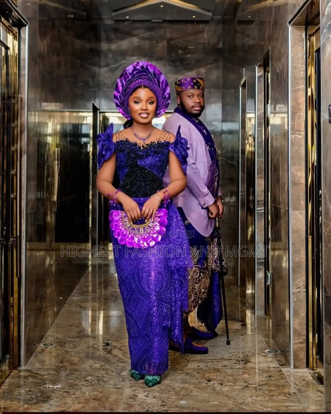 Premium Purple 3d Rose Shoulder Bridal Traditional Dress