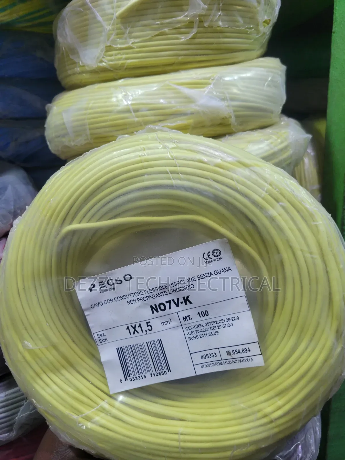 Power Control Cable Single Flex 1.5mm