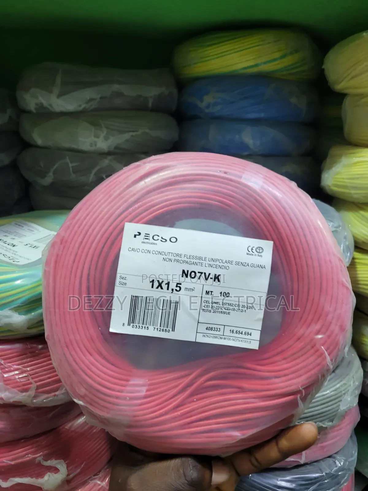 Power Control Cable Single Flex 1.5mm