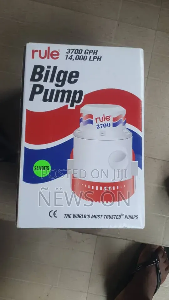 Rule 3700 Gph (14,000 Lph) Bilge Pump. It Operates On 24 Volts