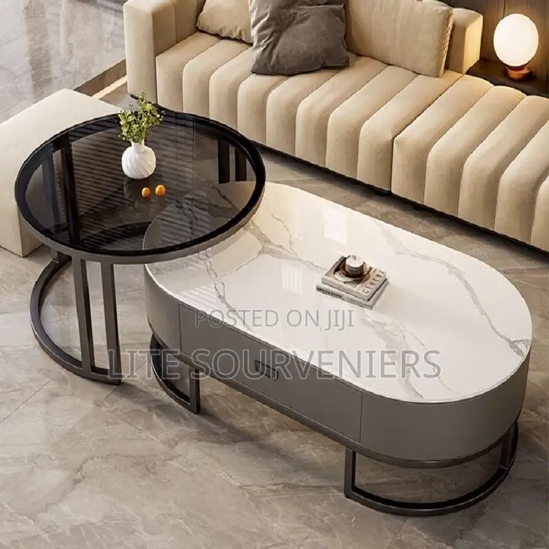 Marble + Glass Centre Table