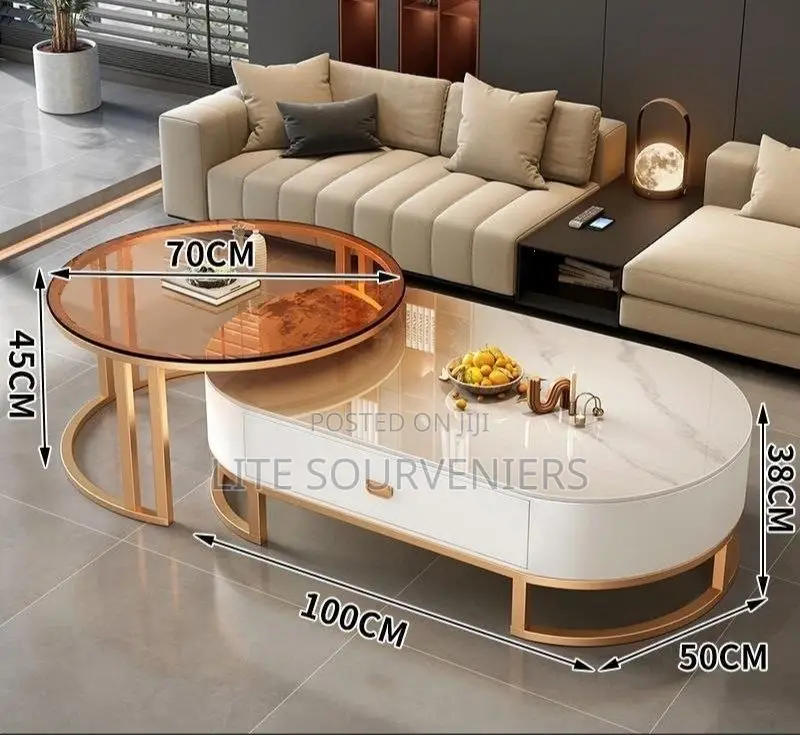 Marble + Glass Centre Table