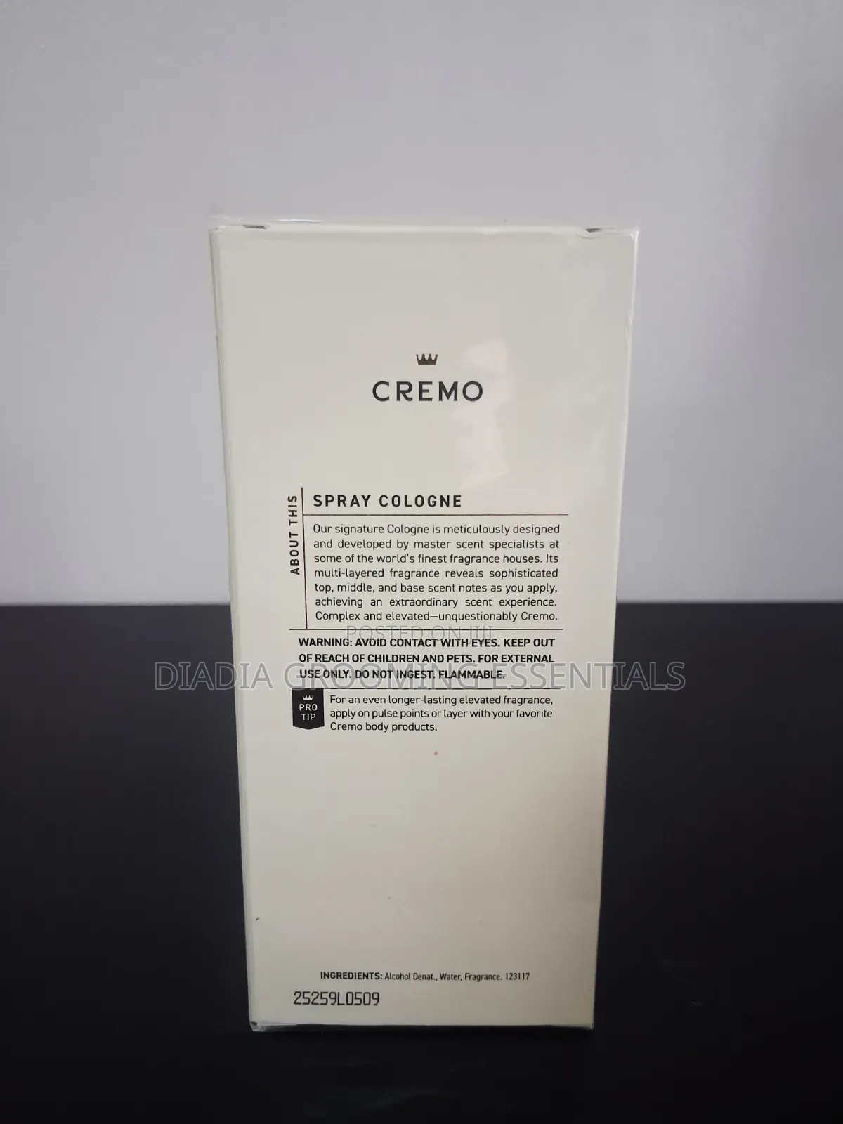 Cremo Spice Black Vanilla Eau De Toilette.
