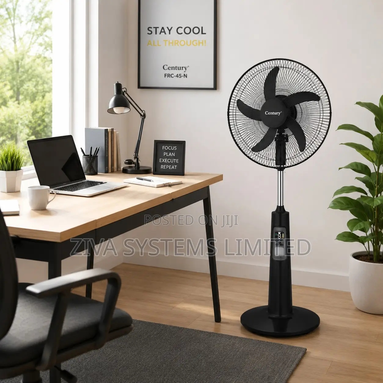 Fan Century 18" Rechargeable Standing Fa Frc-45-n With Led Light