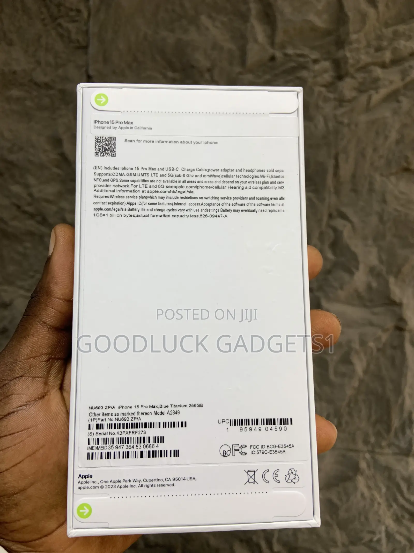 New Apple iPhone 15 Pro Max 256 GB Blue