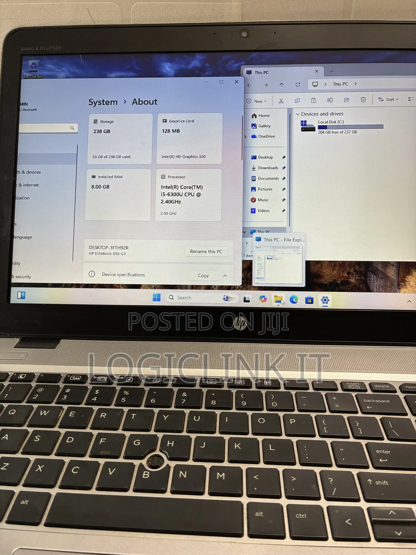Laptop HP EliteBook 850 G3 8GB Intel Core i5 SSD 256GB