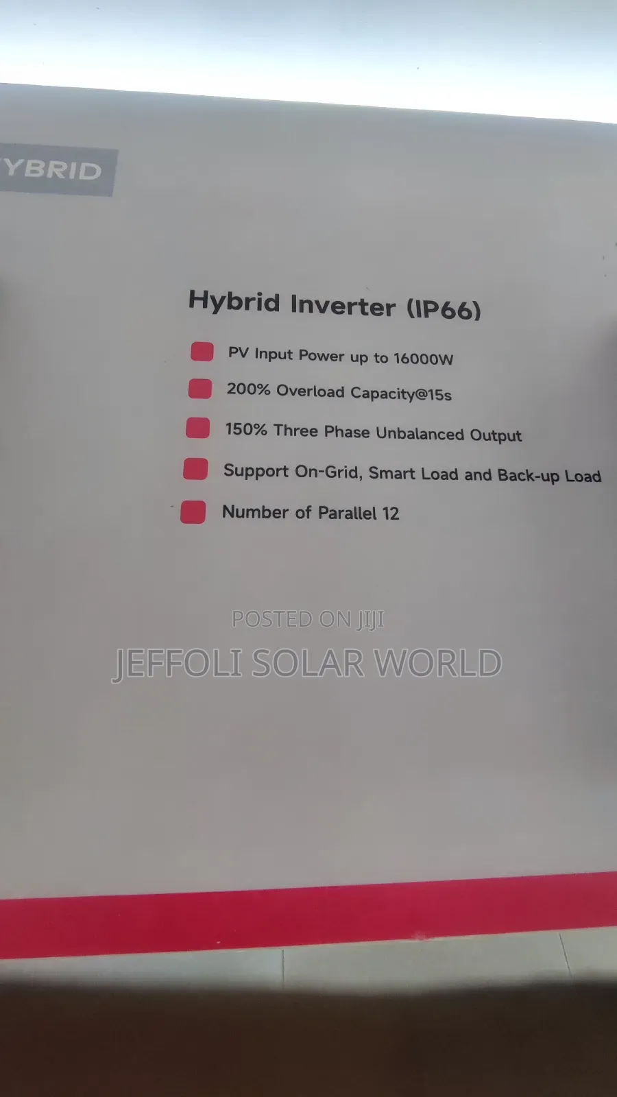 Itel 3p Hybrid Inverter 8kva
