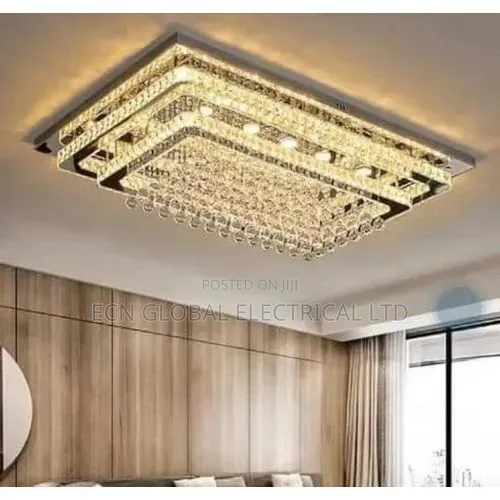 Modern Crystal Flush-Mount Ceiling Light – 1000mm × 500mm Chandelier