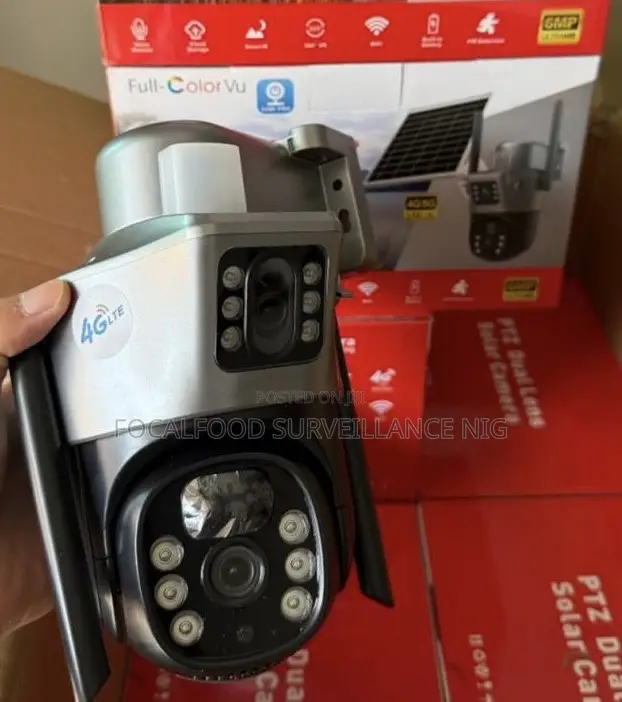 Optimax PTZ V380 Airtel Only PTZ Solar Dual Lens Camera