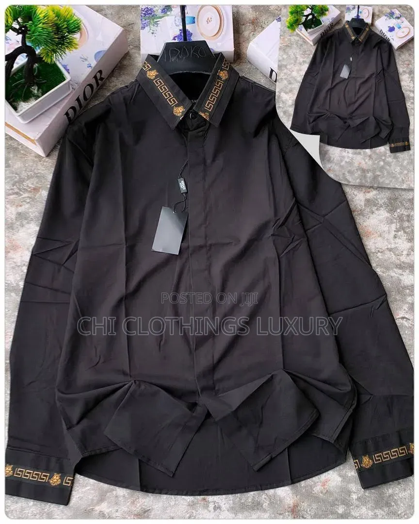 Premium Men's Luxury Long-Sleeve Shirt – Smart Casual Designer