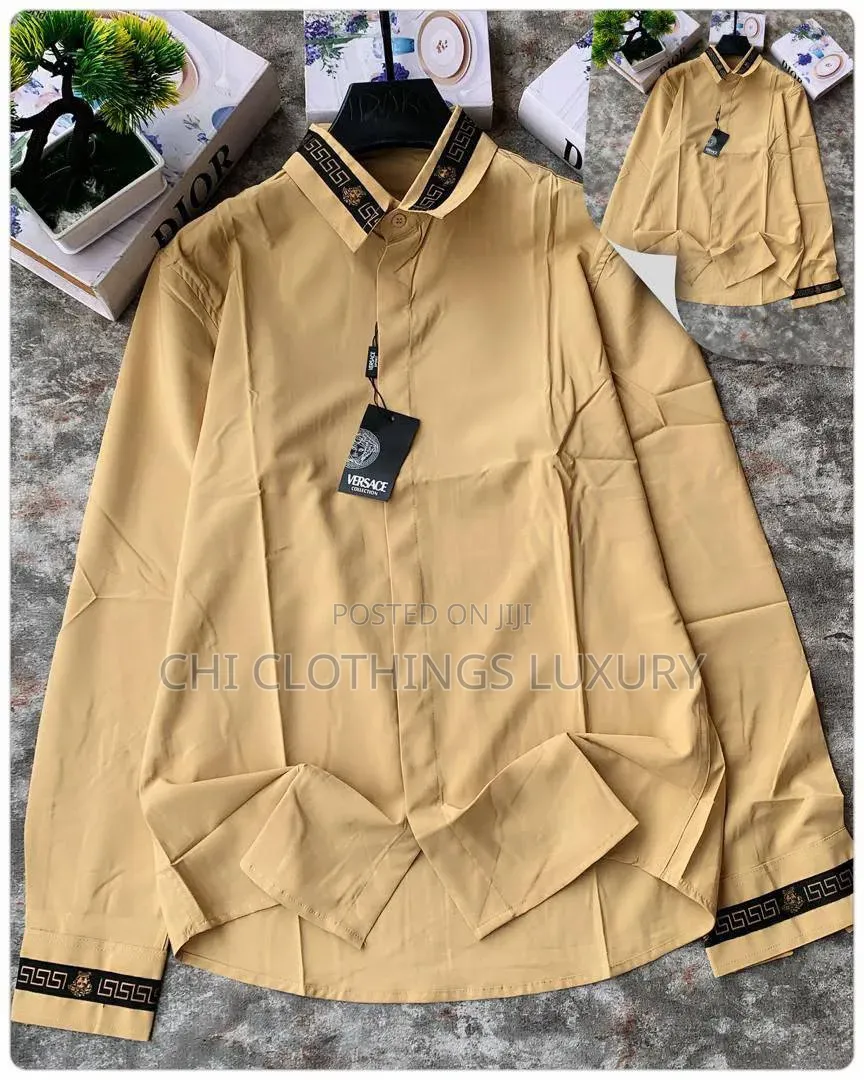 Premium Men's Luxury Long-Sleeve Shirt – Smart Casual Designer
