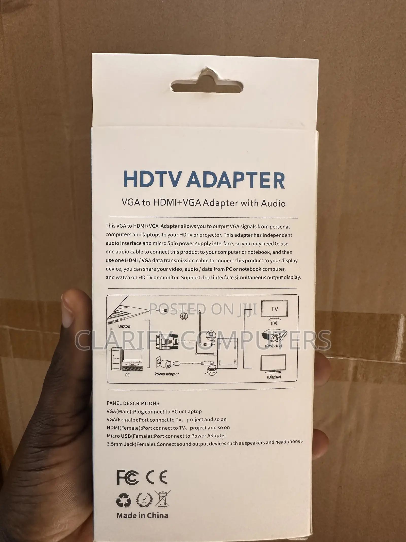 HDTV Adapter Vga to Hdmi+ Vga Adapter With Audio