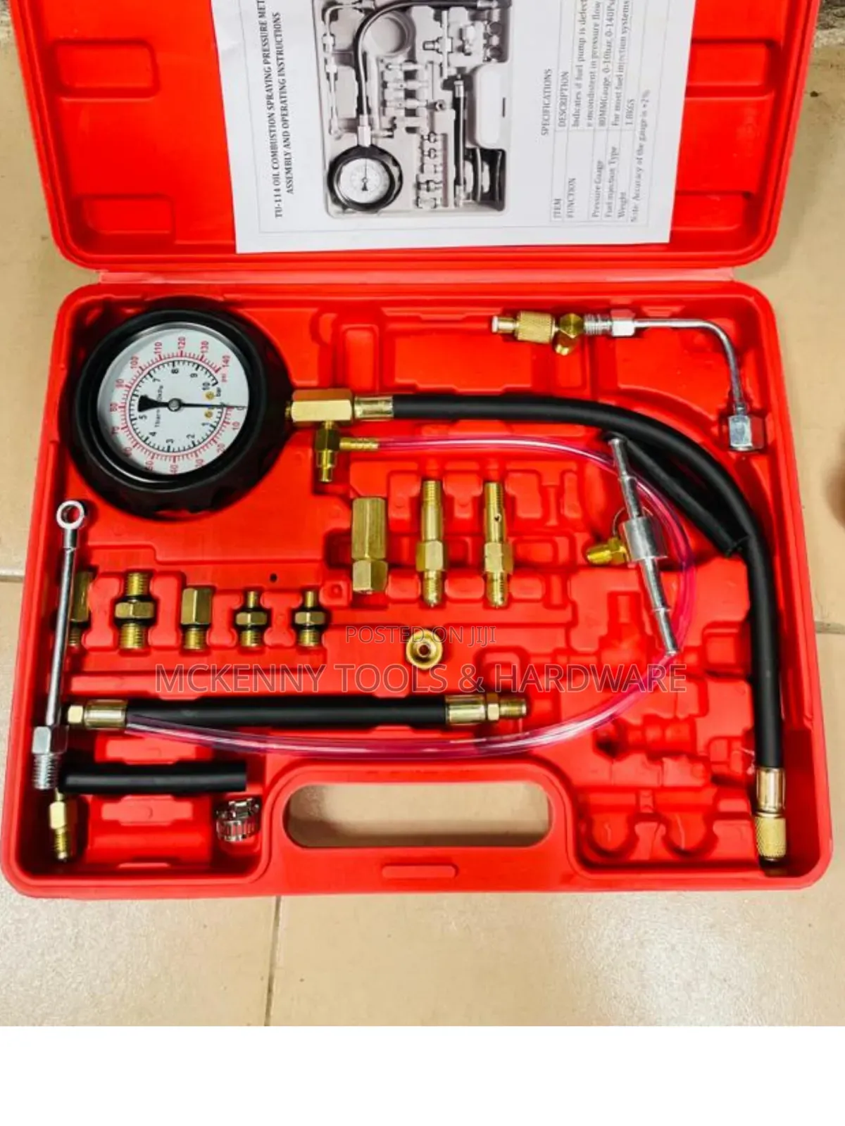 Universal Fuel Injection Pressure Tester Kit 0-140 Psi (Tu-114)