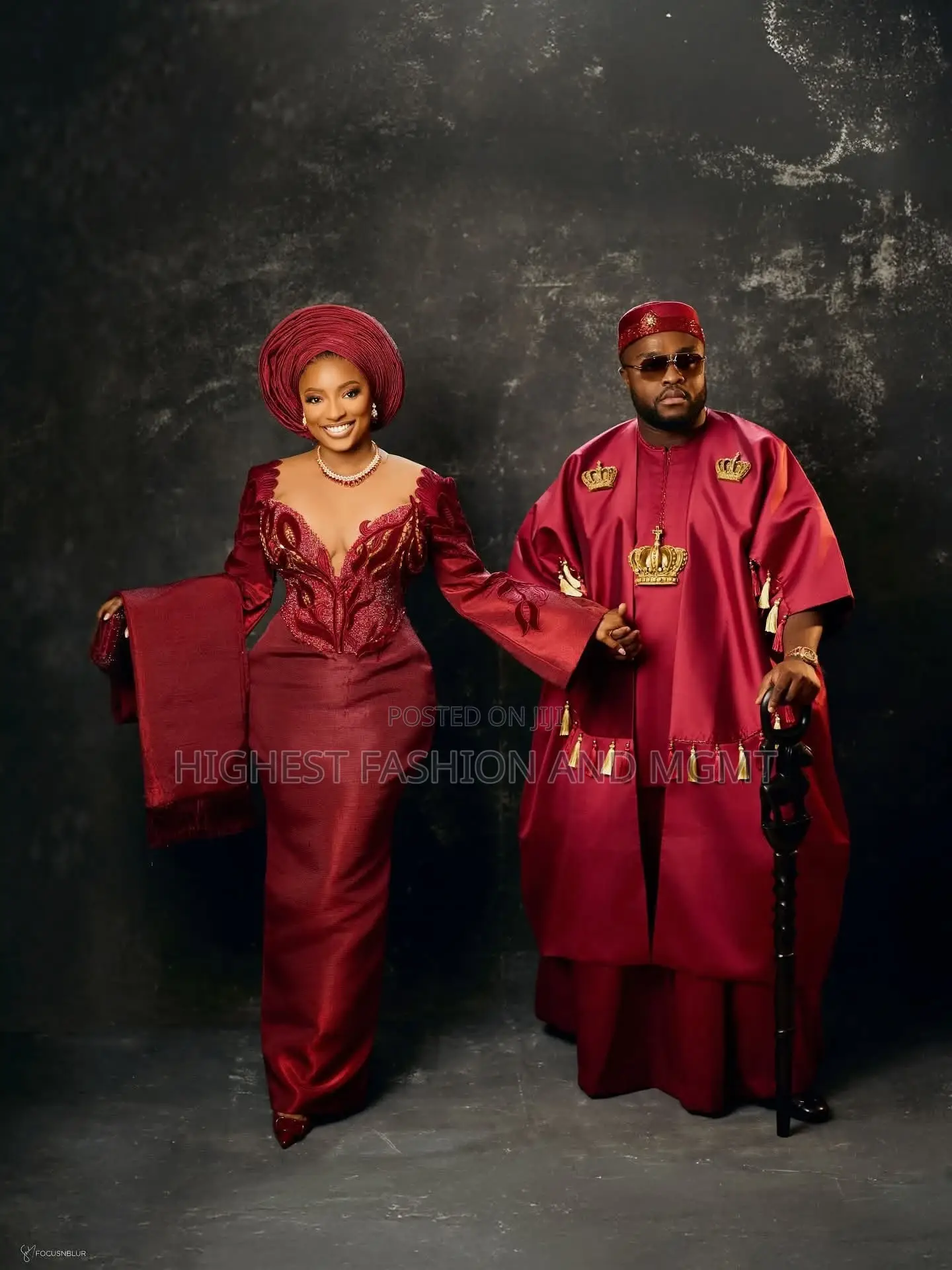 Elite Burgundy Corset Traditional Wedding Gown With Ipele