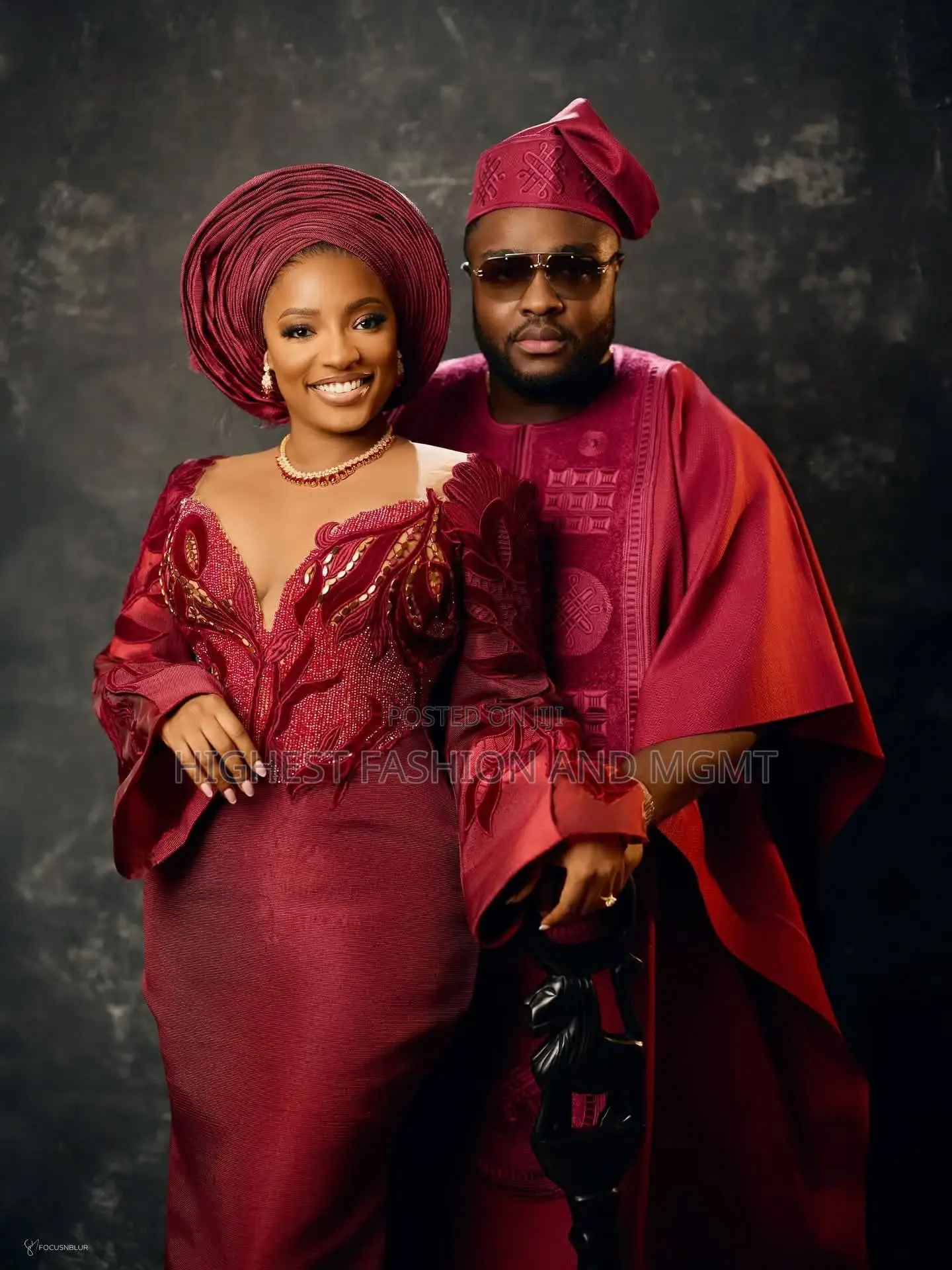 Elite Burgundy Corset Traditional Wedding Gown With Ipele