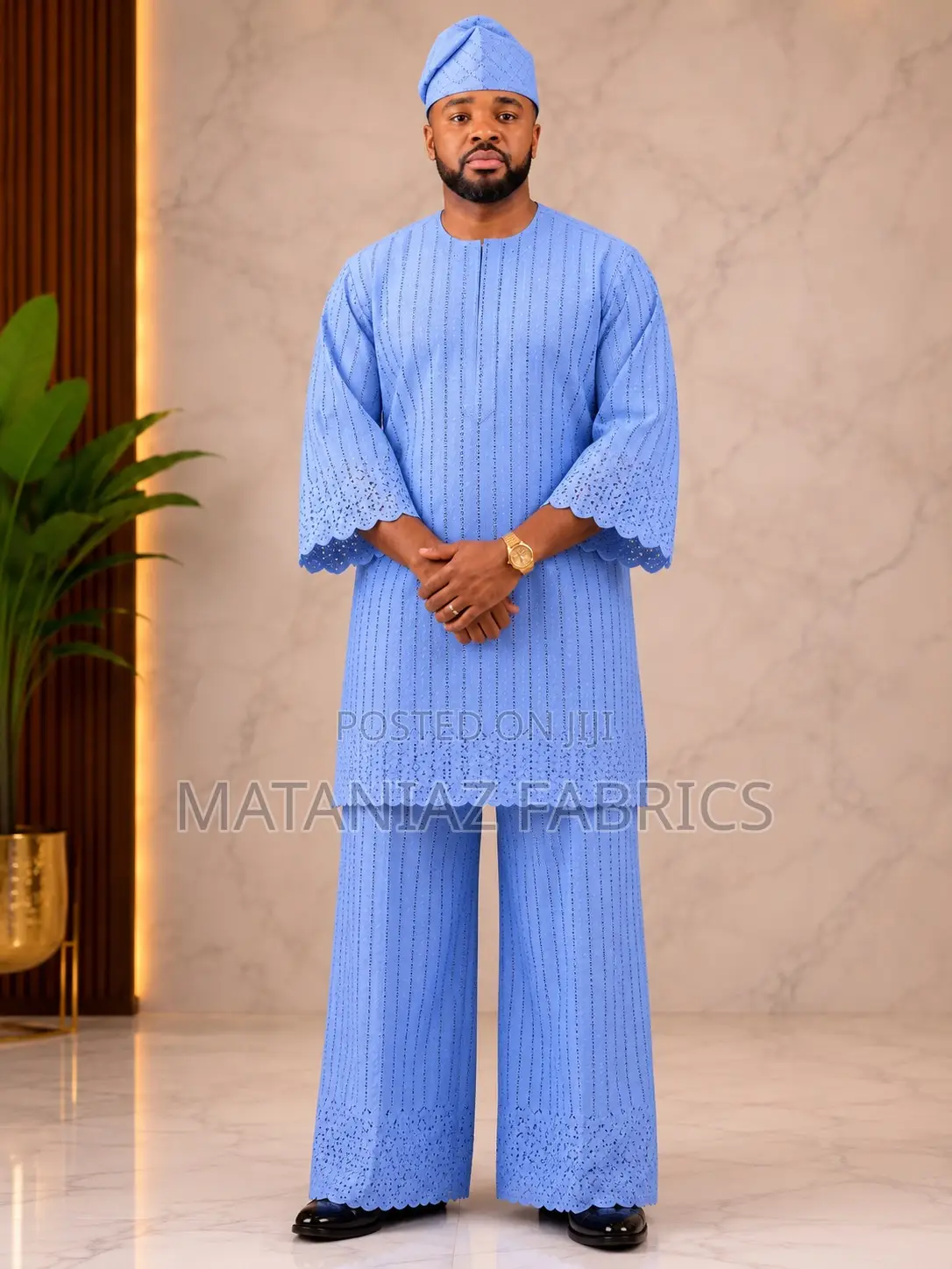 Premium Polished Lace Fabric for Men | Native Wear Material