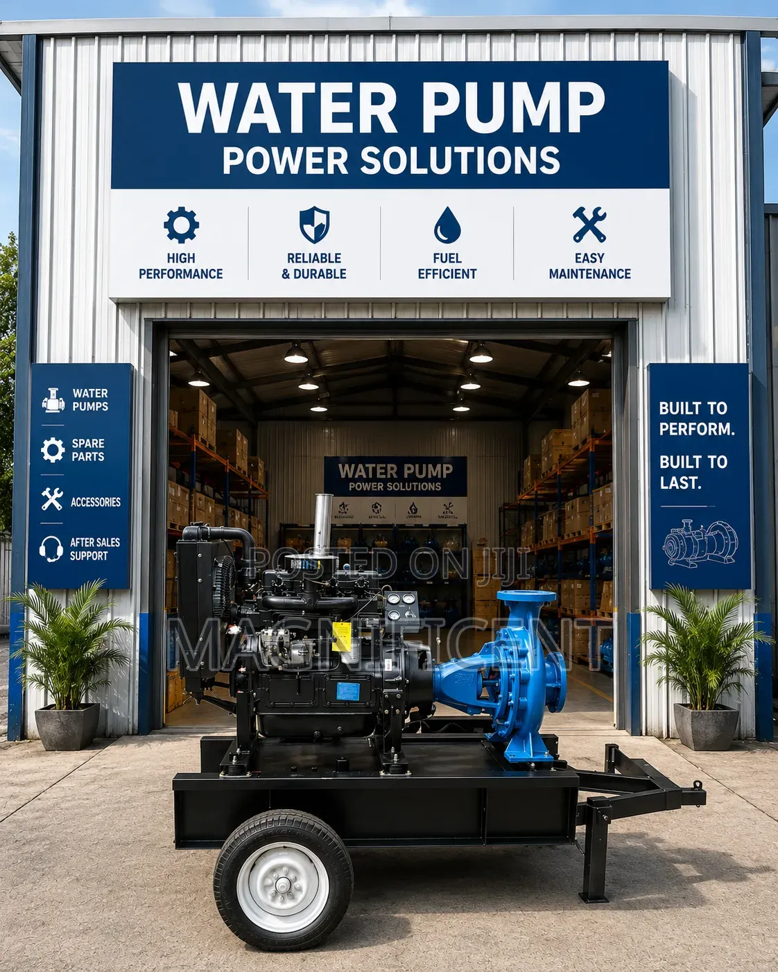 Industrial Two Cylinder 4inch Generator Pumping Machine