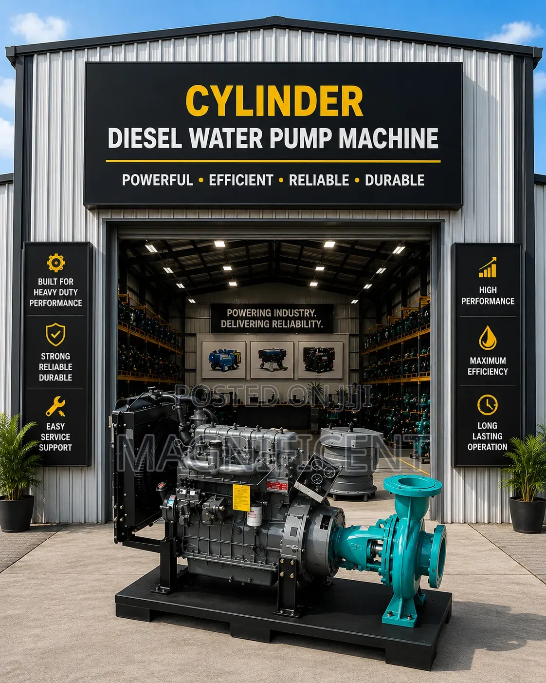 4-cylinder 4 Inches Industrial Diesel Water Pump Machine