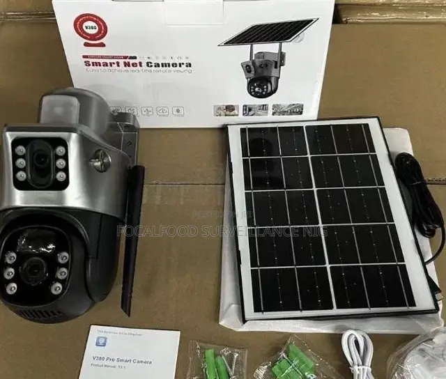 Optimax PTZ V380 Airtel Only PTZ Solar Dual Lens Camera