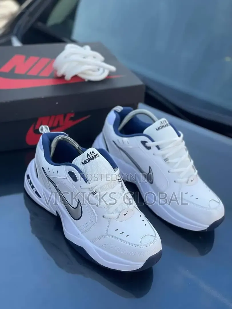 Nike Air Monarch White Navy Men's Sneakers
