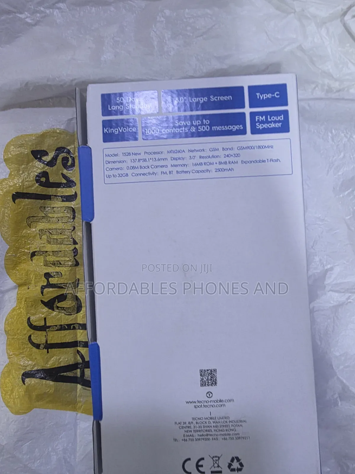 New Tecno T528 Black