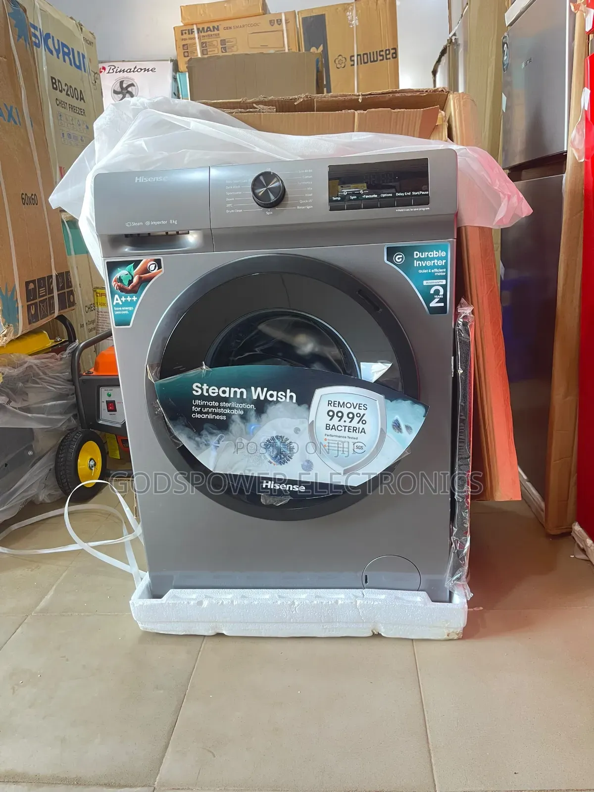 Hisense 8kg Inverter Automatic Washing Machine Washing 2years Warranty