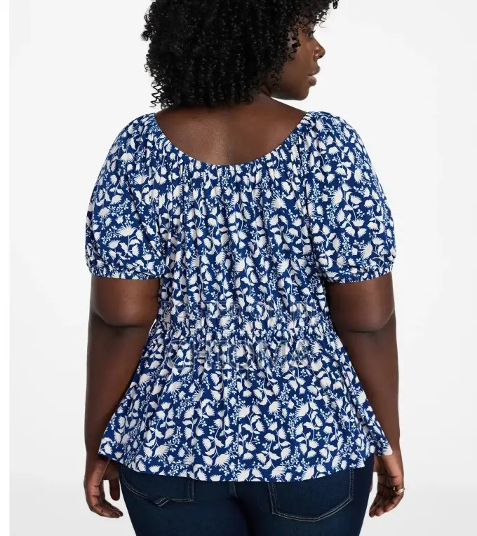 Terra Sky Women's Plus( Extra Size ) Peplum Top With (Cool on Skin )