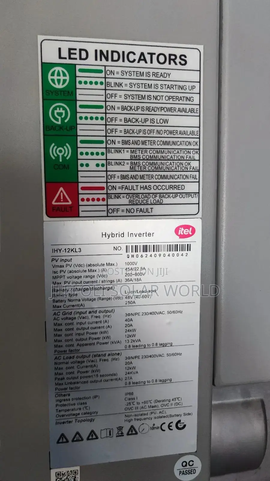 Itel 3phase Hybrid 12kva