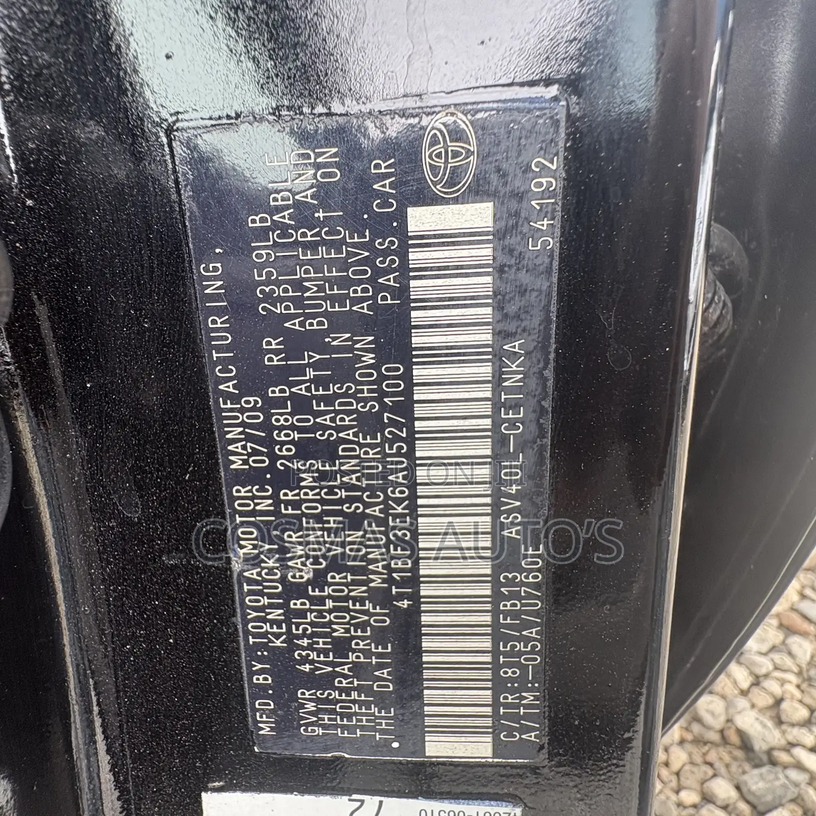 Toyota Camry 2010 Black