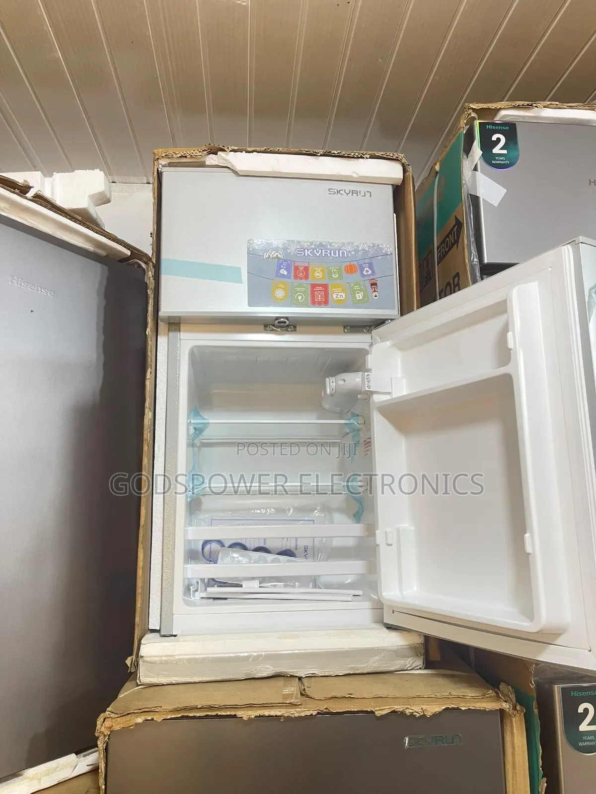 Skyrun Double Door Fridge 100l 1 Year Warranty