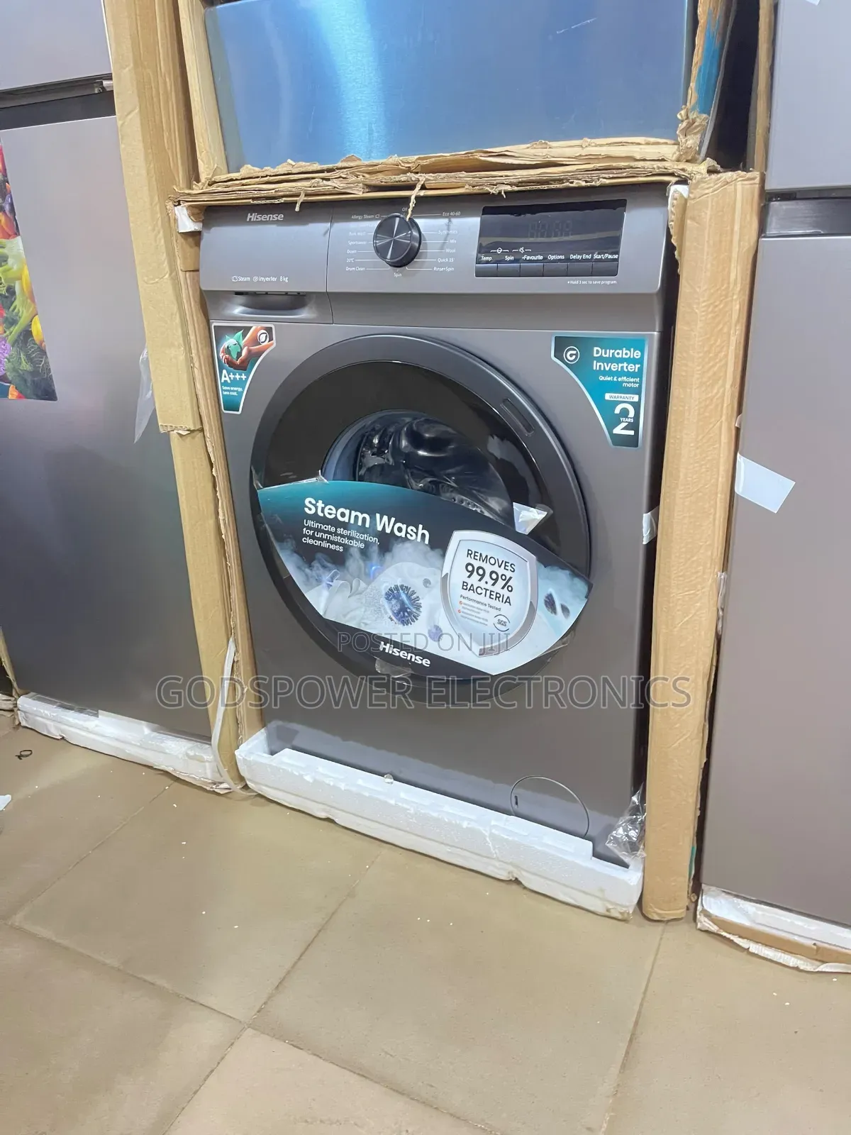 Hisense Automatic 8kg Inverter Washing Machine, Wm8014twfqp