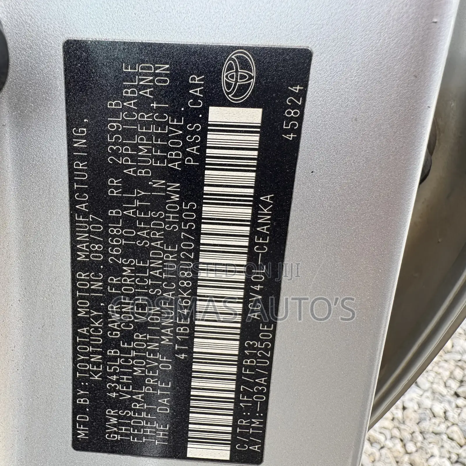 Toyota Camry 2008 Silver