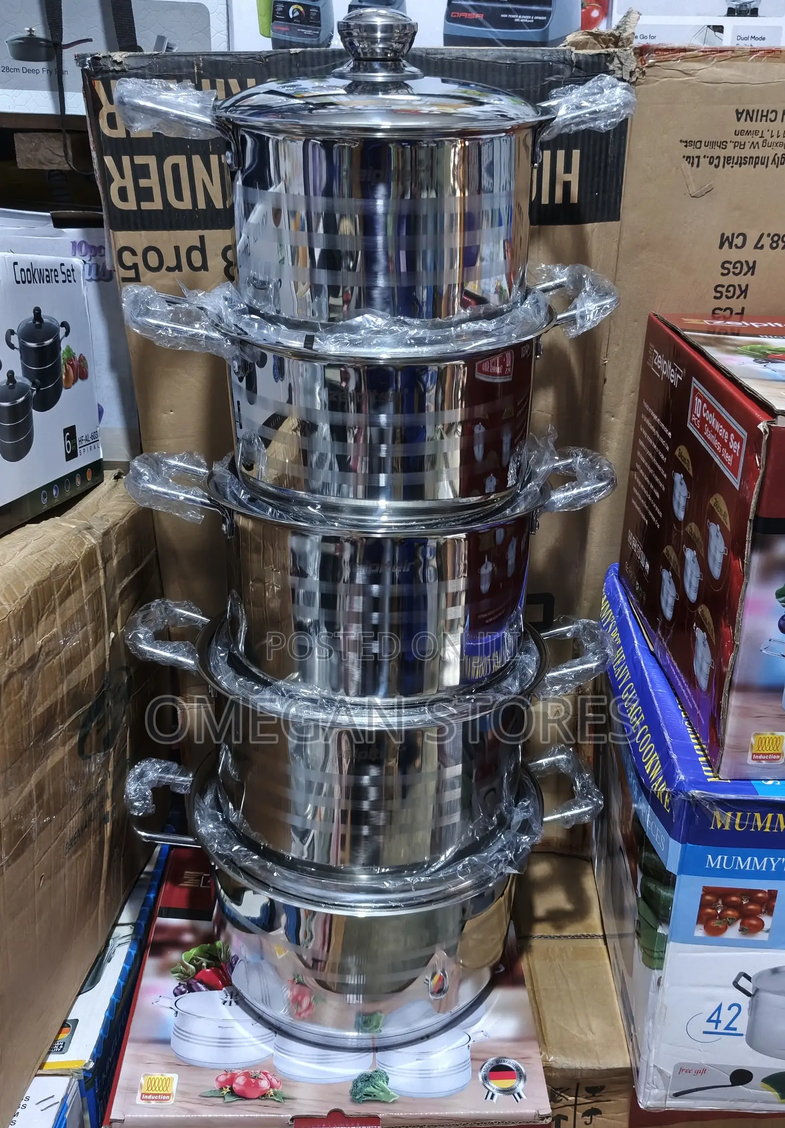 Zeipteir 10pcs Stainless Steel Cookware