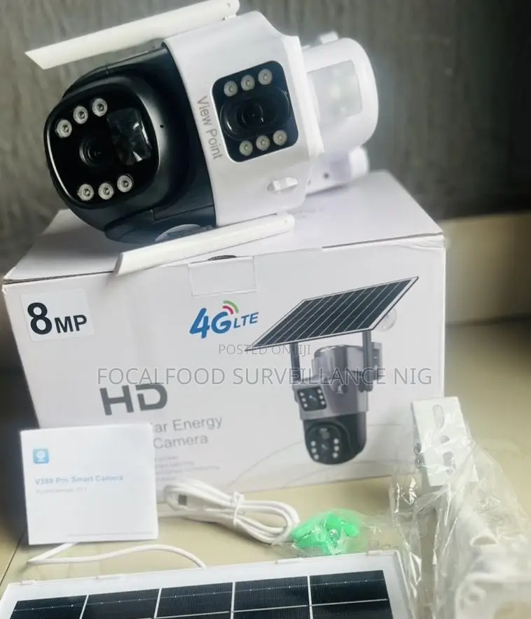Optimax PTZ V380 Airtel Only PTZ Solar Dual Lens Camera