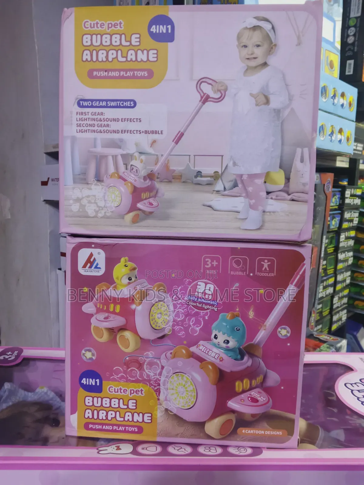 Bubble Airplane With Pushing Hand